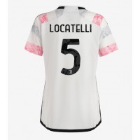 Stroje piłkarskie Juventus Manuel Locatelli #5 Koszulka Wyjazdowej dla damskie 2023-24 Krótki Rękaw